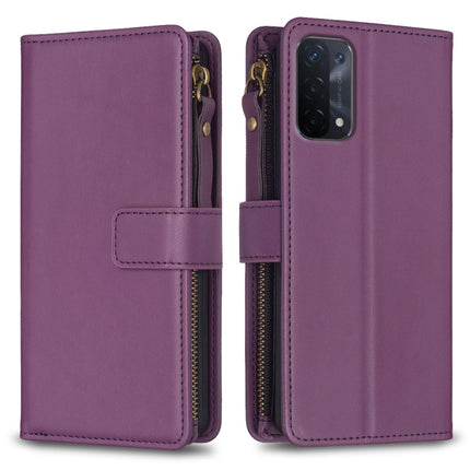 9 Card Slots Zipper Wallet Leather Flip Phone Case, For OPPO A94 5G / F19 Pro+ / Reno5 Z 5G, For OPPO A74 5G / A93 5G / A54 5G, For OPPO A74 4G / F19 4G, For OPPO A92 / A72 / A52