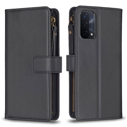 9 Card Slots Zipper Wallet Leather Flip Phone Case, For OPPO A94 5G / F19 Pro+ / Reno5 Z 5G, For OPPO A74 5G / A93 5G / A54 5G, For OPPO A74 4G / F19 4G, For OPPO A92 / A72 / A52