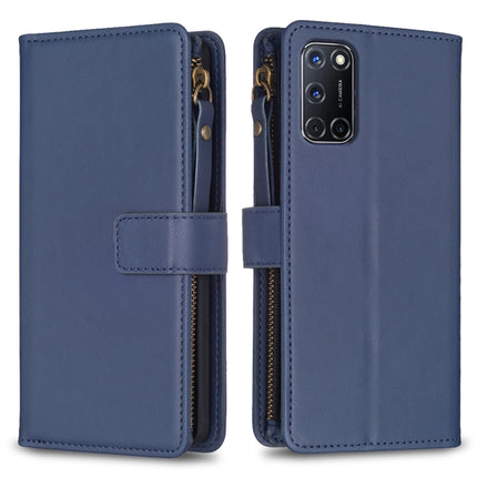 9 Card Slots Zipper Wallet Leather Flip Phone Case, For OPPO A94 5G / F19 Pro+ / Reno5 Z 5G, For OPPO A74 5G / A93 5G / A54 5G, For OPPO A74 4G / F19 4G, For OPPO A92 / A72 / A52