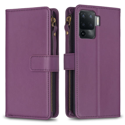9 Card Slots Zipper Wallet Leather Flip Phone Case, For OPPO Find X6 Pro, For OPPO Find X6, For OPPO A96 5G / Reno7 Z, For OPPO A94 4G / Reno5 F / F19 Pro