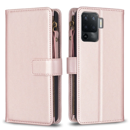 9 Card Slots Zipper Wallet Leather Flip Phone Case, For OPPO Find X6 Pro, For OPPO Find X6, For OPPO A96 5G / Reno7 Z, For OPPO A94 4G / Reno5 F / F19 Pro