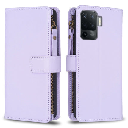 9 Card Slots Zipper Wallet Leather Flip Phone Case, For OPPO Find X6 Pro, For OPPO Find X6, For OPPO A96 5G / Reno7 Z, For OPPO A94 4G / Reno5 F / F19 Pro