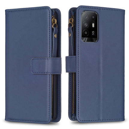 9 Card Slots Zipper Wallet Leather Flip Phone Case, For OPPO A94 5G / F19 Pro+ / Reno5 Z 5G, For OPPO A74 5G / A93 5G / A54 5G, For OPPO A74 4G / F19 4G, For OPPO A92 / A72 / A52