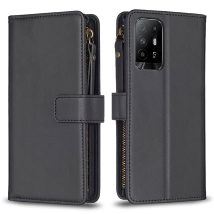 9 Card Slots Zipper Wallet Leather Flip Phone Case, For OPPO A94 5G / F19 Pro+ / Reno5 Z 5G, For OPPO A74 5G / A93 5G / A54 5G, For OPPO A74 4G / F19 4G, For OPPO A92 / A72 / A52