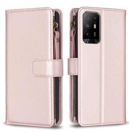 9 Card Slots Zipper Wallet Leather Flip Phone Case, For OPPO A94 5G / F19 Pro+ / Reno5 Z 5G, For OPPO A74 5G / A93 5G / A54 5G, For OPPO A74 4G / F19 4G, For OPPO A92 / A72 / A52