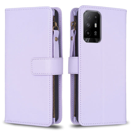 9 Card Slots Zipper Wallet Leather Flip Phone Case, For OPPO A94 5G / F19 Pro+ / Reno5 Z 5G, For OPPO A74 5G / A93 5G / A54 5G, For OPPO A74 4G / F19 4G, For OPPO A92 / A72 / A52