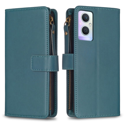 9 Card Slots Zipper Wallet Leather Flip Phone Case, For OPPO Find X6 Pro, For OPPO Find X6, For OPPO A96 5G / Reno7 Z, For OPPO A94 4G / Reno5 F / F19 Pro
