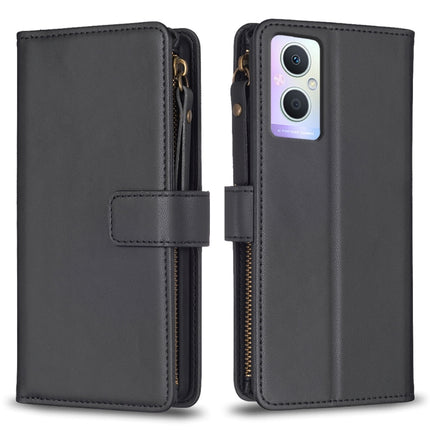 9 Card Slots Zipper Wallet Leather Flip Phone Case, For OPPO Find X6 Pro, For OPPO Find X6, For OPPO A96 5G / Reno7 Z, For OPPO A94 4G / Reno5 F / F19 Pro