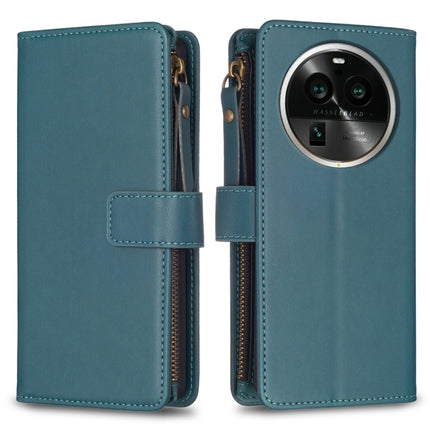 9 Card Slots Zipper Wallet Leather Flip Phone Case, For OPPO Find X6 Pro, For OPPO Find X6, For OPPO A96 5G / Reno7 Z, For OPPO A94 4G / Reno5 F / F19 Pro