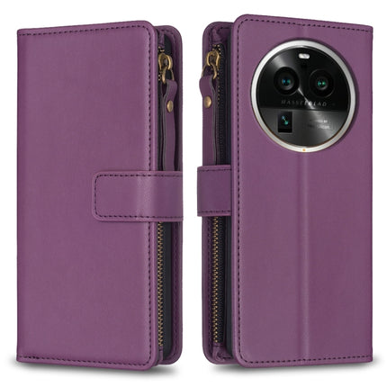 9 Card Slots Zipper Wallet Leather Flip Phone Case, For OPPO Find X6 Pro, For OPPO Find X6, For OPPO A96 5G / Reno7 Z, For OPPO A94 4G / Reno5 F / F19 Pro
