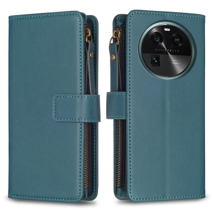 9 Card Slots Zipper Wallet Leather Flip Phone Case, For OPPO Find X6 Pro, For OPPO Find X6, For OPPO A96 5G / Reno7 Z, For OPPO A94 4G / Reno5 F / F19 Pro