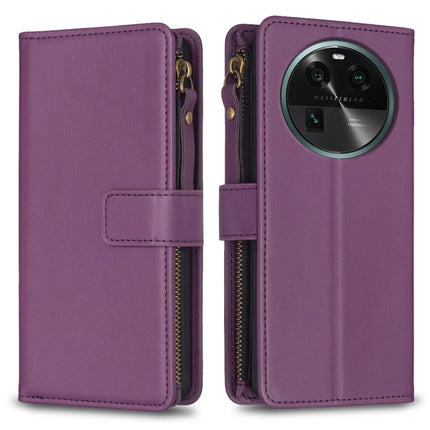 9 Card Slots Zipper Wallet Leather Flip Phone Case, For OPPO Find X6 Pro, For OPPO Find X6, For OPPO A96 5G / Reno7 Z, For OPPO A94 4G / Reno5 F / F19 Pro