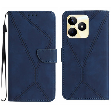 Stitching Embossed Leather Phone Case, For Realme C67 4G, For Realme 11 5G Global, For Realme C53, For Realme 11 4G Global