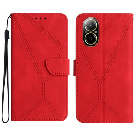 Stitching Embossed Leather Phone Case, For Realme C67 4G, For Realme 11 5G Global, For Realme C53, For Realme 11 4G Global
