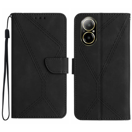 Stitching Embossed Leather Phone Case, For Realme C67 4G, For Realme 11 5G Global, For Realme C53, For Realme 11 4G Global
