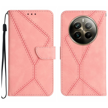 Stitching Embossed Leather Phone Case, For Realme C63 5G, For Realme 12 5G Global, For Realme 12+ Global, For Realme 12 Pro/12 Pro+ Global