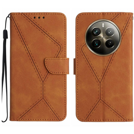 Stitching Embossed Leather Phone Case, For Realme C63 5G, For Realme 12 5G Global, For Realme 12+ Global, For Realme 12 Pro/12 Pro+ Global
