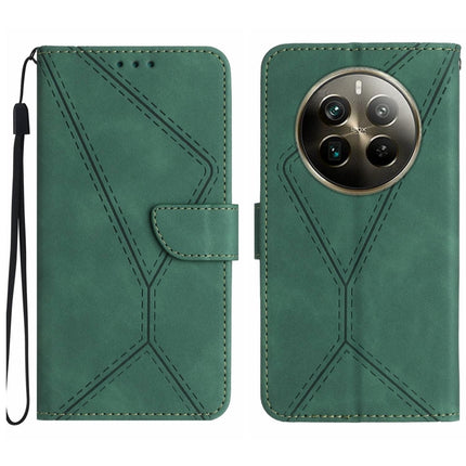 Stitching Embossed Leather Phone Case, For Realme C63 5G, For Realme 12 5G Global, For Realme 12+ Global, For Realme 12 Pro/12 Pro+ Global