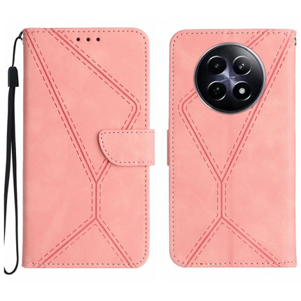 Stitching Embossed Leather Phone Case, For Realme C63 5G, For Realme 12 5G Global, For Realme 12+ Global, For Realme 12 Pro/12 Pro+ Global