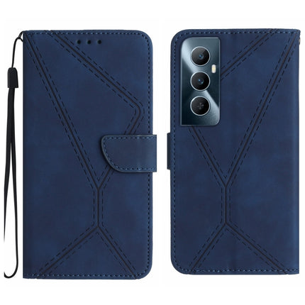 Stitching Embossed Leather Phone Case, For Realme C65 4G