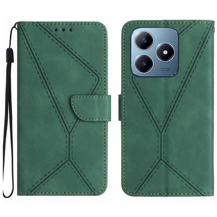 Stitching Embossed Leather Phone Case, For Realme C75 4G, For Realme 13+ 5G Global, For Realme 13 Pro 5G / 13 Pro+ 5G, For Realme C63 4G Global/ C61