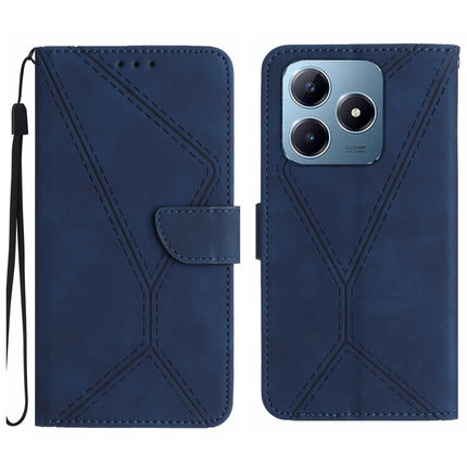 Stitching Embossed Leather Phone Case, For Realme C75 4G, For Realme 13+ 5G Global, For Realme 13 Pro 5G / 13 Pro+ 5G, For Realme C63 4G Global/ C61