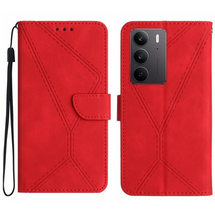 Stitching Embossed Leather Phone Case, For Realme C75 4G, For Realme 13+ 5G Global, For Realme 13 Pro 5G / 13 Pro+ 5G, For Realme C63 4G Global/ C61
