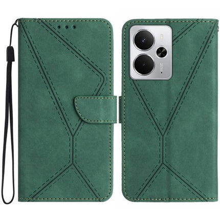 Stitching Embossed Leather Phone Case, For Realme C75 5G, For Realme 14 5G Global / P3 5G Global, For Realme P3 Pro 5G Global, For Realme 14 Pro+ 5G