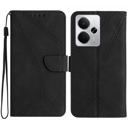 Stitching Embossed Leather Phone Case, For Realme C75 5G, For Realme 14 5G Global / P3 5G Global, For Realme P3 Pro 5G Global, For Realme 14 Pro+ 5G