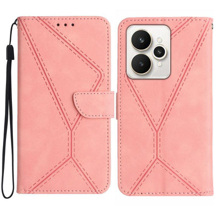 Stitching Embossed Leather Phone Case, For Realme C85 Pro 4G, For Realme 15T 5G, For Realme 15 5G Global / 15 Pro 5G Global, For Realme C71 4G