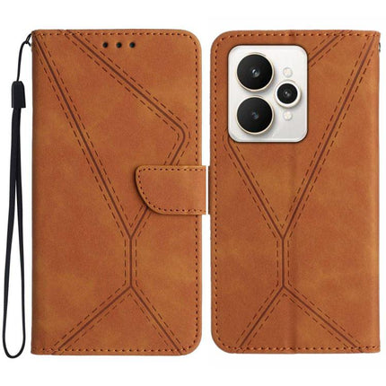 Stitching Embossed Leather Phone Case, For Realme C85 Pro 4G, For Realme 15T 5G, For Realme 15 5G Global / 15 Pro 5G Global, For Realme C71 4G