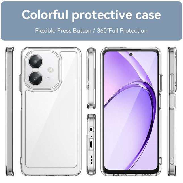 Colorful Series Acrylic Hybrid TPU Phone Case, For OPPO A3X 4G, For OPPO A80, For OPPO A3 5G Global, For OPPO K12x 5G India