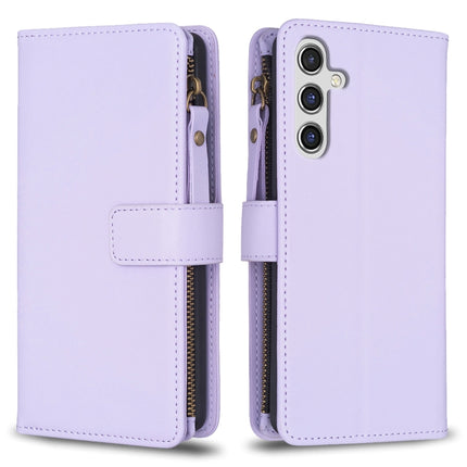 9 Card Slots Zipper Wallet Leather Flip Phone Case, For Samsung Galaxy S24+ 5G, For Samsung Galaxy S23 FE 5G, For Samsung Galaxy S24 5G, For Samsung Galaxy A34 5G