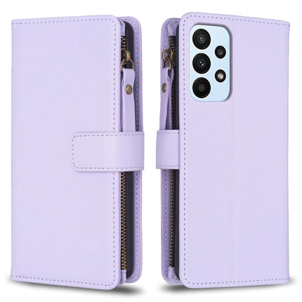 9 Card Slots Zipper Wallet Leather Flip Phone Case, For Samsung Galaxy A22 4G, For Samsung Galaxy A22 5G, For Samsung Galaxy S21 FE 5G, For Samsung Galaxy A23 4G