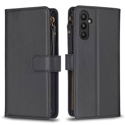 9 Card Slots Zipper Wallet Leather Flip Phone Case, For Samsung Galaxy S23 FE 5G, For Samsung Galaxy A14, For Samsung Galaxy S24 5G, For Samsung Galaxy A34 5G
