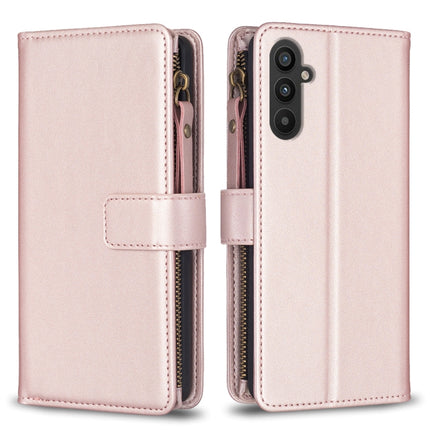 9 Card Slots Zipper Wallet Leather Flip Phone Case, For Samsung Galaxy S23 FE 5G, For Samsung Galaxy A14, For Samsung Galaxy S24 5G, For Samsung Galaxy A34 5G