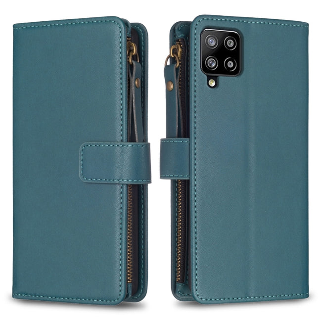 9 Card Slots Zipper Wallet Leather Flip Phone Case, For Samsung Galaxy A12, For Samsung Galaxy A42 5G, For Samsung Galaxy A31, For Samsung Galaxy S20 Ultra