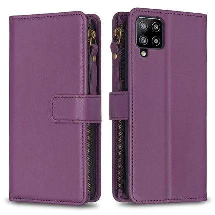 9 Card Slots Zipper Wallet Leather Flip Phone Case, For Samsung Galaxy A12, For Samsung Galaxy A42 5G, For Samsung Galaxy A31, For Samsung Galaxy S20 Ultra