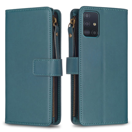 9 Card Slots Zipper Wallet Leather Flip Phone Case, For Samsung Galaxy S20, For Samsung Galaxy S20+, For Samsung Galaxy A71 4G, For Samsung Galaxy A51 4G