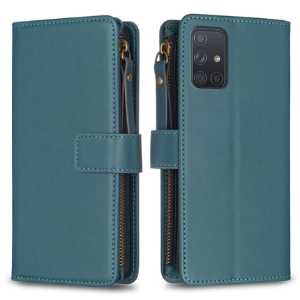9 Card Slots Zipper Wallet Leather Flip Phone Case, For Samsung Galaxy S20, For Samsung Galaxy S20+, For Samsung Galaxy A71 4G, For Samsung Galaxy A51 4G