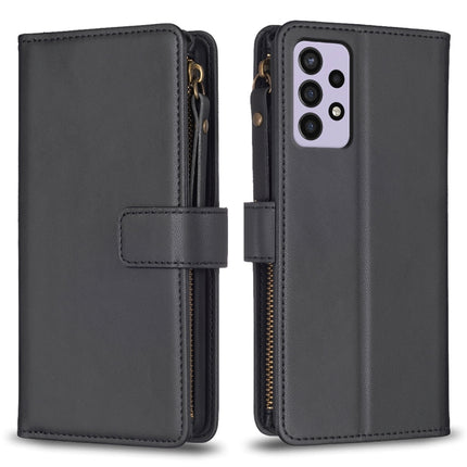 9 Card Slots Zipper Wallet Leather Flip Phone Case, For Samsung Galaxy A32 4G, For Samsung Galaxy A72, For Samsung Galaxy A52, For Samsung Galaxy A53
