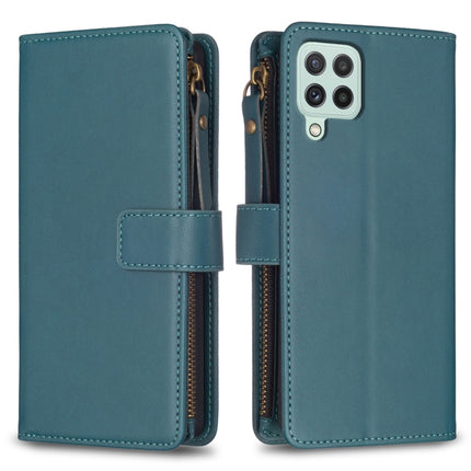 9 Card Slots Zipper Wallet Leather Flip Phone Case, For Samsung Galaxy A22 4G, For Samsung Galaxy A22 5G, For Samsung Galaxy S21 FE 5G, For Samsung Galaxy A23 4G
