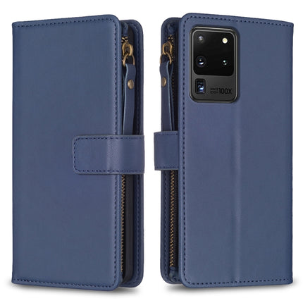 9 Card Slots Zipper Wallet Leather Flip Phone Case, For Samsung Galaxy A12, For Samsung Galaxy A42 5G, For Samsung Galaxy A31, For Samsung Galaxy S20 Ultra