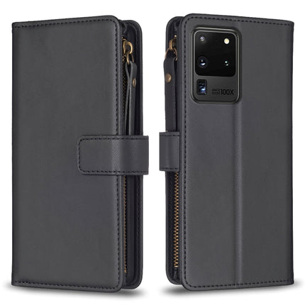 9 Card Slots Zipper Wallet Leather Flip Phone Case, For Samsung Galaxy A12, For Samsung Galaxy A42 5G, For Samsung Galaxy A31, For Samsung Galaxy S20 Ultra