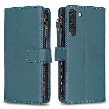 9 Card Slots Zipper Wallet Leather Flip Phone Case, For Samsung Galaxy A22 4G, For Samsung Galaxy A22 5G, For Samsung Galaxy S21 FE 5G, For Samsung Galaxy A23 4G