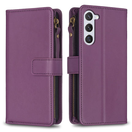9 Card Slots Zipper Wallet Leather Flip Phone Case, For Samsung Galaxy S24+ 5G, For Samsung Galaxy S23 FE 5G, For Samsung Galaxy S24 5G, For Samsung Galaxy A34 5G