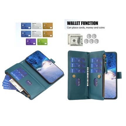 9 Card Slots Zipper Wallet Leather Flip Phone Case, For Samsung Galaxy A35, For Samsung Galaxy A25 5G, For Samsung Galaxy M34 5G, For Samsung Galaxy S23 FE 5G