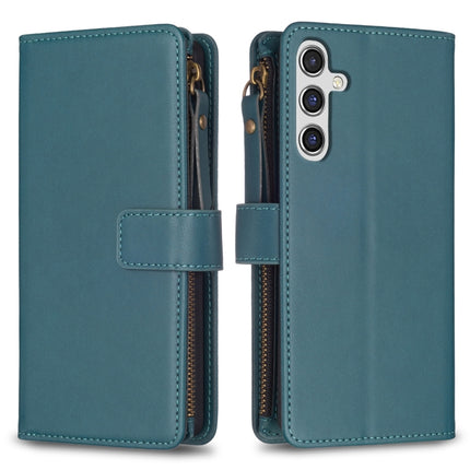 9 Card Slots Zipper Wallet Leather Flip Phone Case, For Samsung Galaxy A55, For Samsung Galaxy A24 4G, For Samsung Galaxy A15, For Samsung Galaxy S24 Ultra 5G