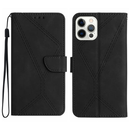Stitching Embossed Leather Phone Case, For iPhone 16, For iPhone 15 Pro Max, For iPhone 15 Pro, For iPhone 15 Plus
