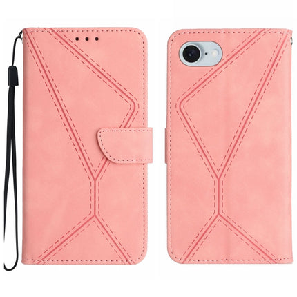 Stitching Embossed Leather Phone Case, For iPhone 17e / 16e, For iPhone 17 Pro Max, For iPhone 17 Pro, For iPhone 17